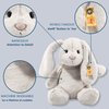 Steiff Hoppie Rabbit Toy Figure, Premium Stuffed Animal (Light Grey, 11"), Soft & Cuddly Plush for Kids, Boys & Girls