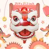 6Pcs Chinese New Year Balloons Helium Foil Balloons Party Decorations for 2024 Year of Dragon Chinese Lunar Spring Festival Decorations Supplies