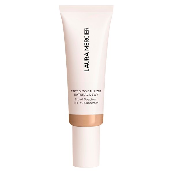 Laura Mercier Tinted Moisturizer Natural Dewy with SPF 30: 24HR+ Hydration, Long Lasting, Sheer to Light, Buildable Coverage, Dewy Finish, Improve Skin Tone and Texture, Skin Tint, Sand
