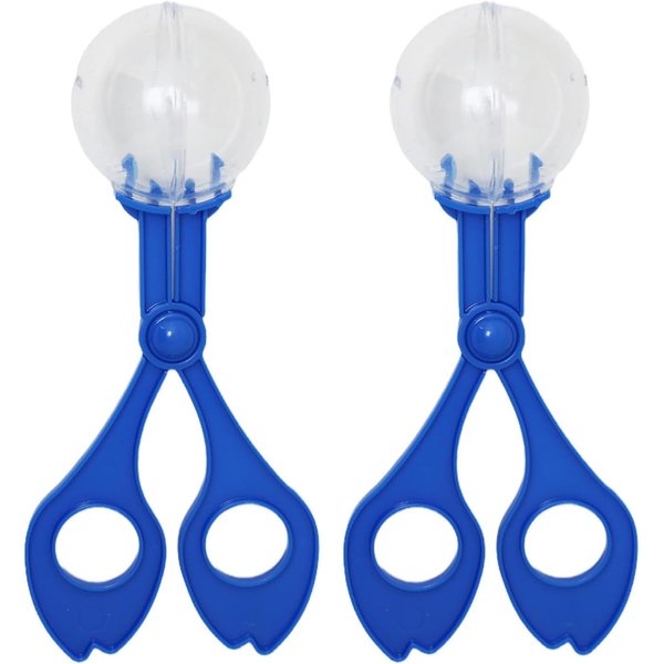 PurYupearl 2 Pcs Blue Fine Motor Skill Tool, Scoopers for Teen Nature Exploration ObservationHand-Eye Coordination Plastic Scissor Clamp Small Butterfly Clip, for Sports and Outdoor Play