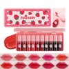 MYUANGO 10 Colors Lip Tint, Color Tinted Lip Stain, Moisturizing Lip Balm Liquid Lipstick Makeup Hydrating Long Lasting Lip Gloss (Strawberry)