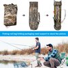 Allnice Fishing Tackle Bag Oxford Fishing Rod Case Portable High-Capacity Fishing Pole Carry Organizer Outdoor Waterproof Fishing Tools Storage Bag for Fisherman(Camo)