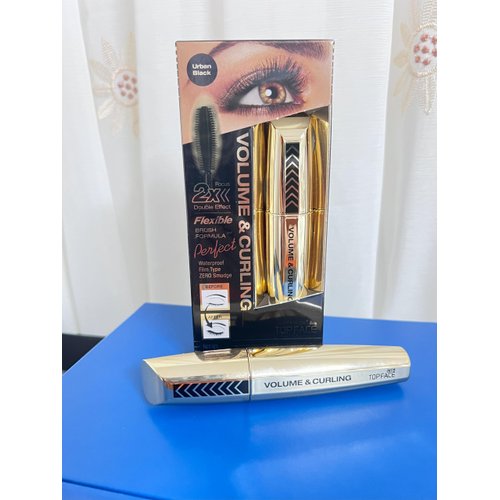 Korea Topface Makeup Products_Volume & Curling Urban Black Mascara 0.42oz/ 12g – Focus 2X Double Effect – Waterproof, Film Type, ZERO Smudge, NO clumping!