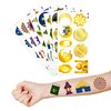 Eid Al Adha Ramadan Mubarak Temporary Tattoos Birthday Themed Party Supplies Decorations Favors Decor 8 Sheets 78 PCS Cute Star Stickers Tattoo School Prizes Gifts for Kids Boys Girls Carnival Rewards