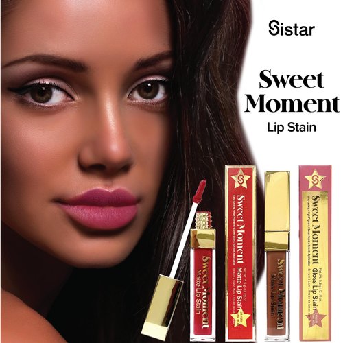 Sistar Sweet Moments Matte Lip Stain Long-Lasting Matte Finish Vivid High Pigment Colors Smooth and Sweet 1.5 mL / 0.05 fl. oz. (Mauve)