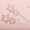 2Pcs Silver Hollow Star Hair Clips, Non-Slip Metal Geometric Hairpin, Elegant Rhinestone Hair Barrettes for Women Lady Girls Styling Hair Accessories Clips and Barrettes