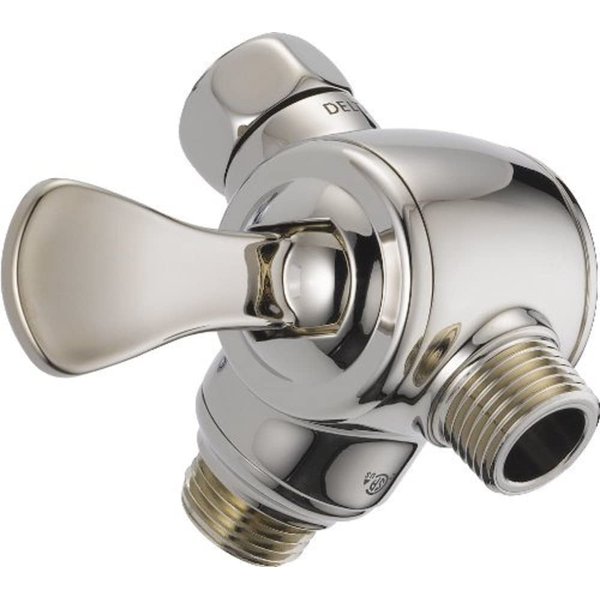 Delta Faucet U4929-PN-PK 3-Way Shower Arm Diverter for Hand Shower, Polished Nickel