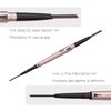 [ 2 Pack]Eyebrow Pencil, Waterproof Eyebrow Makeup with Dual Ends, Professional Brow Enhancing Kit with Eyebrow Brush (Dark Brown #1)