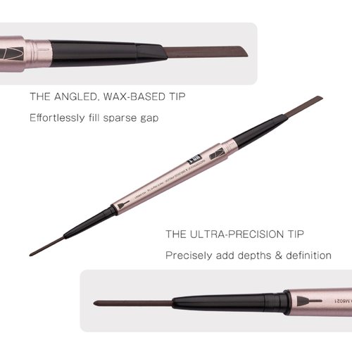 [ 2 Pack]Eyebrow Pencil, Waterproof Eyebrow Makeup with Dual Ends, Professional Brow Enhancing Kit with Eyebrow Brush (Dark Brown #1)