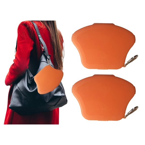 DSCOVER Face Mask Case, Portable Plastic Storage for a Clean and Sanitary Face Mask (2 Cases, Orange)