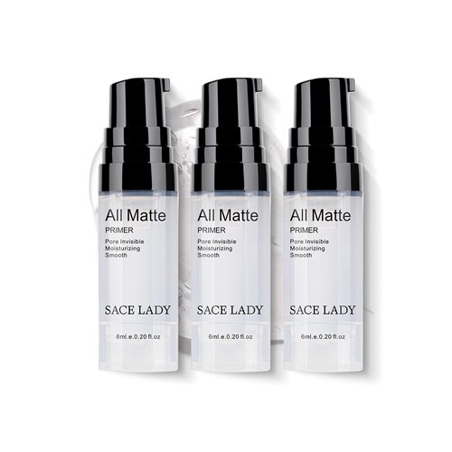 SACE LADY 3Pcs Invisible Pore Foundation Primer Set, Matte Oil-Control Smooth Face Primer Gel Women Make Up Base Kit (3×6ml/0.2Fl Oz)