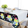 Hegbolke 4 Pack 80s Plastic Party Tablecloths - Back to The 80s Party Decorations 80’s Party Table Cover for 80s Theme Birthday Party Supplies Throwback Birthday Party Decoration