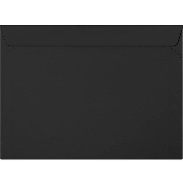 LUXPaper 9 x 12 Booklet Envelopes | Midnight Black | 80lb. Text | 50 Qty