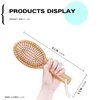 Bamboo Hair Brush Combetter, Natural Brush to Soften&Improves Hair Texture - Soothing Massage to Improve Dandruff Eco-Friendly Comb for All Hair Types