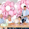60PCS Pink and White Balloons,12 inch Pink and White Balloon Arch Kit,Suitable for Confession Proposal Wedding Girl Birthday Baby Shower Party Decoration