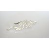 Generic Silver metal flower wavy leaf alligator hair clip for fine thin hair