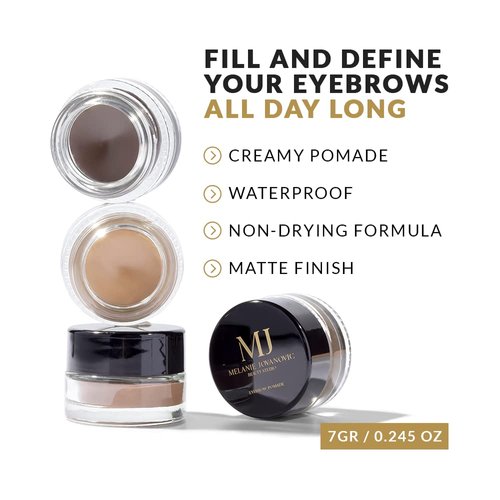 Mela Beauty Studio Brow Pomade, Define & Fill in your Brows, Creamy Formula (0.24 oz., Dark Brown)