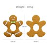 Baby Teething Toys, Silicone Teether for Babies, Soothing Teething Pain Relief, Baby Teethers Chew Toys Christmas Toys Toddlers Gift (Gingerbread Man)