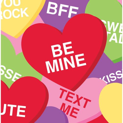 Valentine Candy Beverage Napkins 18 Pack