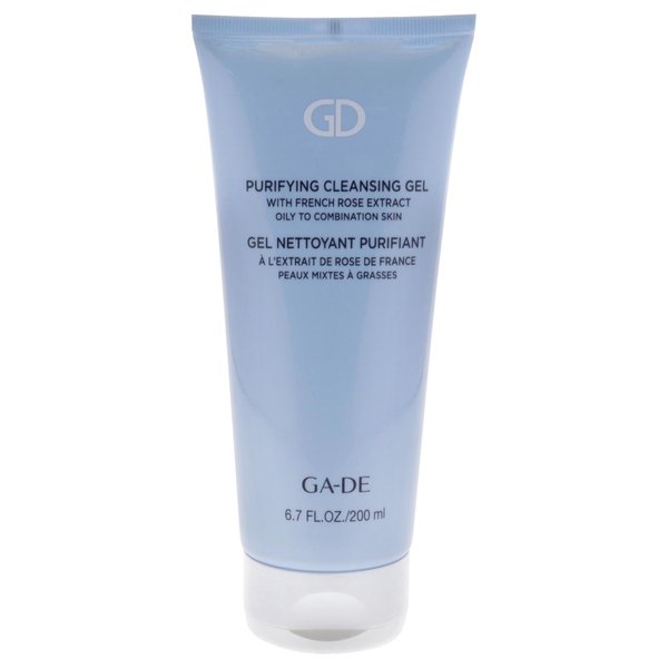 GA-DE Purifying Cleansing Gel - Formulated for Oily to Combination Skin - Enriched with French Rose, Plumeria, Sage, Grapefruit and Vitamins - 6.7 oz