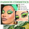 CAHIUYOA Green Eyeshadow Palette Green Glitter Makeup,Forest Emerald Green Yellow 15 Colors Matte Glitter Eyeshadow Long Lasting Colorful Eye Shadow Plattet for Women Girls