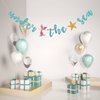 Under the Sea Banner, Mermaid Theme Birthday Banner, Girl Birthday Ocean Party Decorations Supplies, Blue Glitter