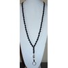 Beaded Essential Oils Diffuser Black Lava Women's Lanyard, 34" for ID Badge Card Holder Teacher Gift Nurse Cruise Keys
