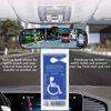 Handicap Placard Holder,- 10.6" x 5" Ultra Transparent Disabled Parking Permit Placard Protective Holder Protector for Car Sun Visor with Note Paper Slot(Set of 2)