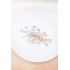 Denifery Dainty Bridal Floral Hair Comb Wedding Pearl Hair Comb Woodland Bridal Hair Accessories Flower Headpiece Bridal Head Piece Floral Hair Clip Leaf Side Comb Bridal Tiara (Rose Gold)