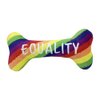 Huxley & Kent for Dogs | Pride Equality Bone (Small) | Rainbow Power Plush Dog Toy with Squeaker | Funny Dog Toy | Cute Dog Toy | H&K Squeaky Dog Toy