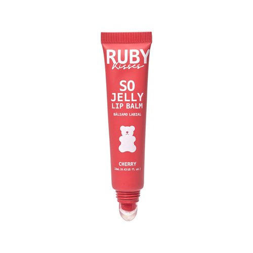 Ruby Kisses So Jelly Tinted Lip Balm, Hydrate & Non-Sticky Nourishing Lip Gloss Treatment, Glossy Finish, Hydrating Balm Buildable Customize Tint (Cherry)