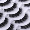 Mebver Lashes Eyelashes 8D Fluffy False Eyelashes Wispy Faux Mink Lashes Light Weight Fake Eyelashes Cat Eye Lashes 14 Pairs Pack