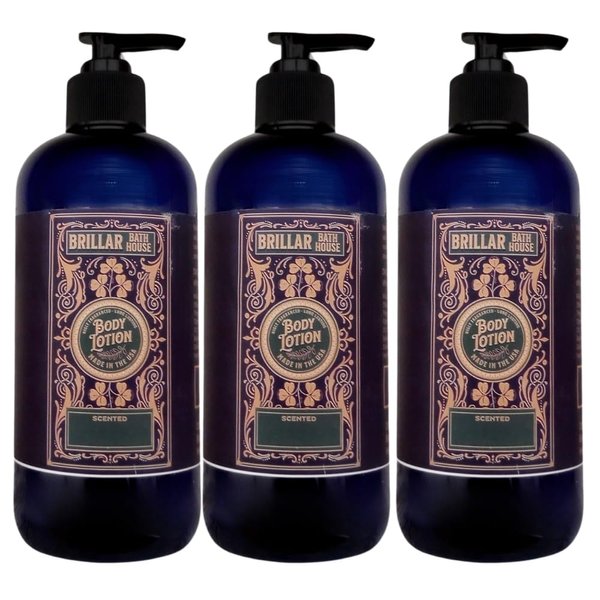 Brillar Bath House Sweet Scents Shimmering Body Lotion Variety Pack includes scents Egg Nog French Toast, Dulce De Leche and Caramelized Pear