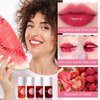 Riroenst Lip Tint Stain Set, 4 Colors Lip Stain,Multi-Use Lip and Cheek Tint, Long Lasting,Lightweight, Waterproof, Transfer-Proof, Non-sticky