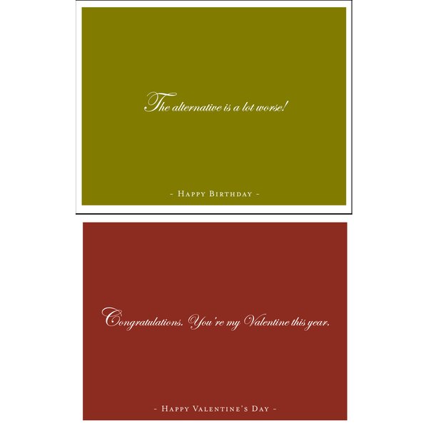 Quiplip The Semimental Collection 6) Greeting Cards