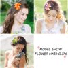 Aprince Flower Hair Clips Artificial Hawaiian Bohemian Hibiscus Plumeria Orchid Flower Hairpin Berrettes Hair Accessories for Woman Girls Seaside Holiday