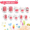 JANYUN 96 Pcs Fake Nails for Kids Pre-glue Full Cover Short False Nails Children Nails Lovely Gift