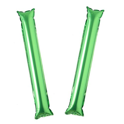 2pcs/lot Inflatable Cheering Stick Clapper Thunder Stick Cheer up Toys for Sports Games Birthday Party Supplies Wedding Concert Carnival balloon (2pcs Clapper Green)