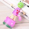 EXCEART 5pcs Wooden Push up Toy Finger Puppets Thumb Press Base Wooden Clown Puppets for Home Office Desk Decoration