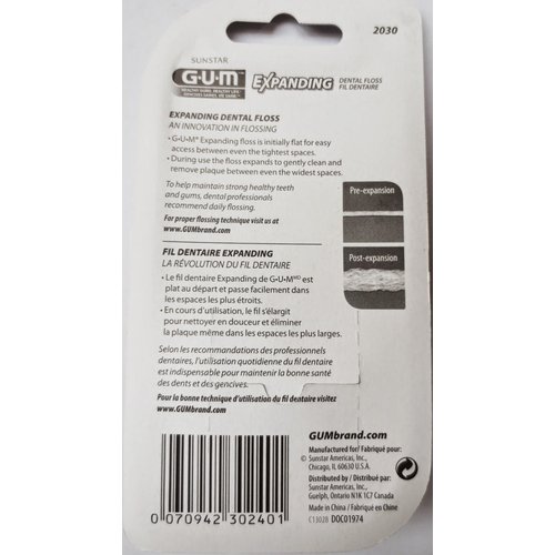GUM Expanding Dental Floss 2030 43.3 Yd (Pack of 2)