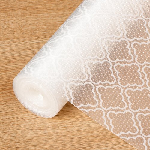 Cooyes Shelf Liner –– Non-Slip Shelf Liners for Kitchen Cabinets – Waterproof Cabinet Liner with Modern Pattern – Durable EVA Washable Refrigerator Drawers Mat for Shelves, Pantry(11.8" x 59")