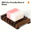 Urbanstrive Natural Wooden Soap Dish Soap Saver Holder Soap Tray for Bathroom, Biodegradable, Zero Waste, Plastic Free, Charcoal Color