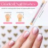 4 Pieces Nail Art Sponge Ombre Sponge Nail Brush Gradient Nail Brush Double Head Sponge Nail Art Tool with 16 Pieces Replacement Head for Nail Art Manicure(Pink, White)
