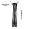 Foemmi Halloween Headband Black Veil Day of The Dead Headpiece Ghost Bride Headbands Rose Flower Crown Tree Branches Headbands Festival Costume Headwear for Women