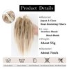 Claw Clip Messy Hair Piece Tousled Updo Messy Hair Bun Hair Scrunchies Synthetic Wavy Curly Chignon Hair Extension Ponytail Hairpieces for Women (Strawberry Blonde/Bleach Blonde)