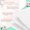 Noverlife 444PCS Makeup Cotton Pads, Facial Eye Makeup Remover Pads, Natural Premium Square Cotton Puff, Double-Side Save Water Soft Gentle Makeup Tools