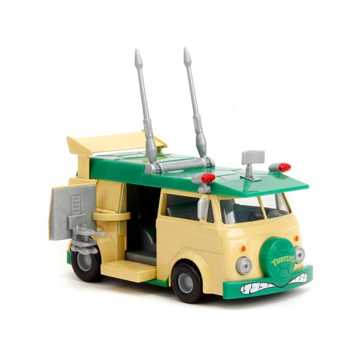 Party Wagon Green and Beige Ninja Turtles Hollywood Rides Series Diecast Model Car by Jada 34723