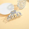 LILIE&WHITE Silver Hair Clips For Women Summer Hair Clip With Claw Acrylic Clips For Hair Pretty Claw Clips For Thin Hair Women Non Slip Strong Hair Clamps Accessories Present