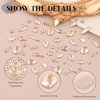 3220Pcs Champagne Gold Glass Nail Rhinestones 120Pcs Multi Shapes Flatback Nail Gems +3100Pcs 1.5-4mm Round Crystal, Manicure Nail Charms Diamond Gemstones for Nail Design Acrylic Nails Decoration