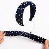 Guissi New Pearl Headbands Vintage Artificial Pearl Headbands Hair Hoop Twisted Velvet Tie Beading Wide Hairband Hair Accessories Hair Barrettes for Women Lady - 2 Packs